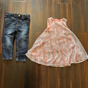 Toddler girl dress and jeans